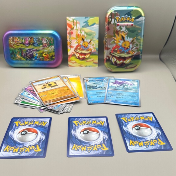 Pokemon tin box with cards - Picture 4 of 5